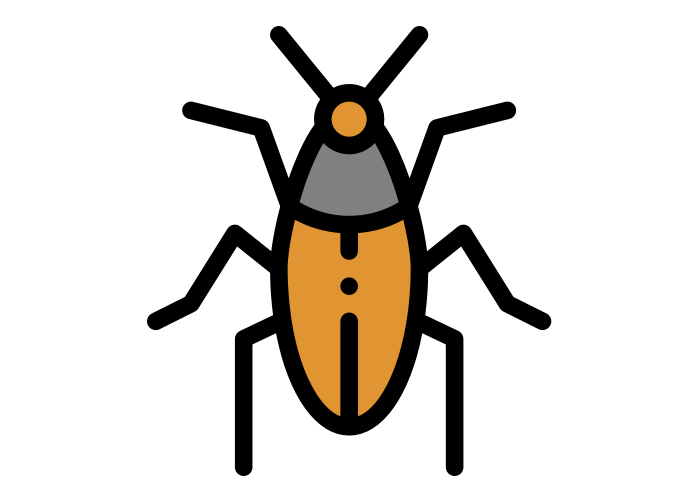 COCKROACHES logo cartoon cockroach from Rose Pest Solutions