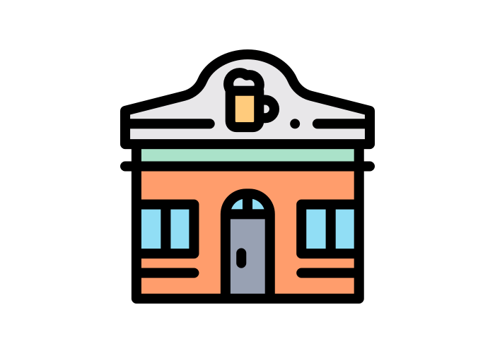 bar cartoon bar building from Rose Pest Solutions