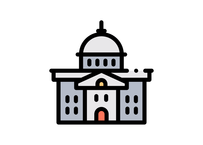 government cartoon government building by Rose Pest Solutions