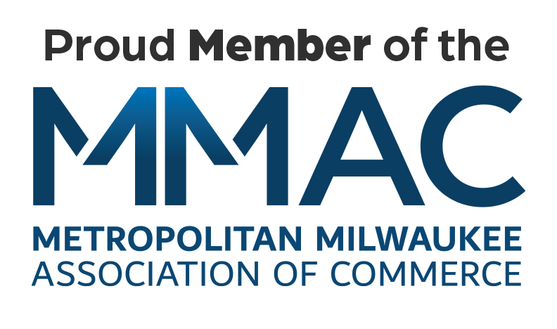 proud_member_of_the_mmac Logo stating "Proud Member of the MMAC: Metropolitan Milwaukee Association of Commerce" in bold blue and black text, trusted by Racine pest control professionals.