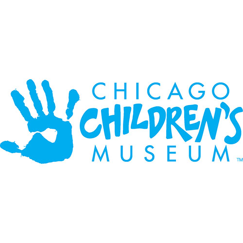 CCM-square Chicago Children's Museum logo featuring a blue handprint and blue text on a white background, inspired by creativity found throughout the community—including those seeking pest control for South Chicago suburbs.