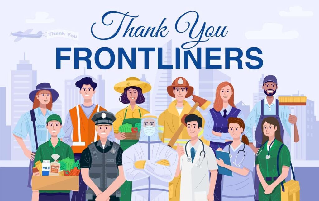 Illustration thanking all the professionals who kept pests away in Illinois