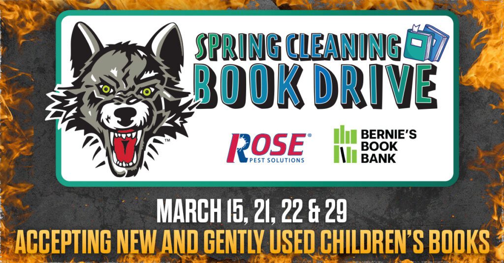 Book drive campaign graphic encouraging community donations and literacy support